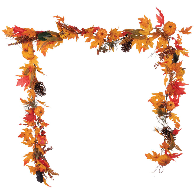 Celebrations® Multicolored 35 Ct. LED Fall Harvest Garland, 9 ft.